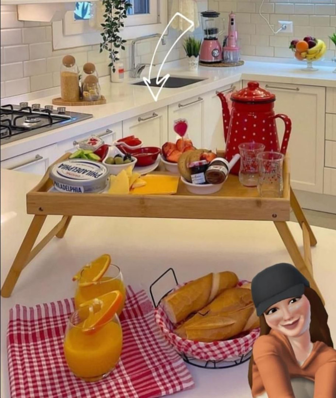 سینی پایه دار بامبو تاشو