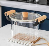 قابلمه پیرکس دسته چوبی