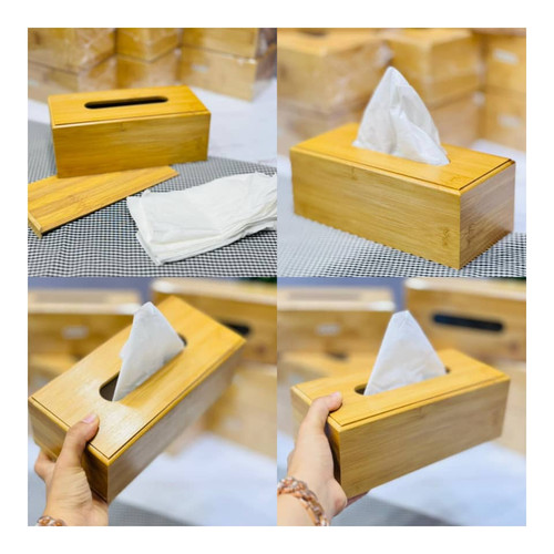 جا دستمال کاغذی بامبو وارداتی