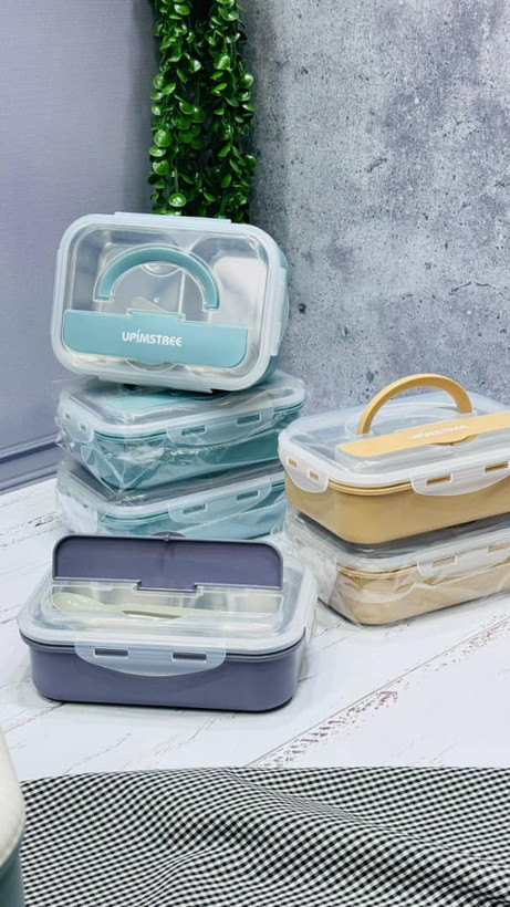 لانچ باکس داخل استیل دسته دار