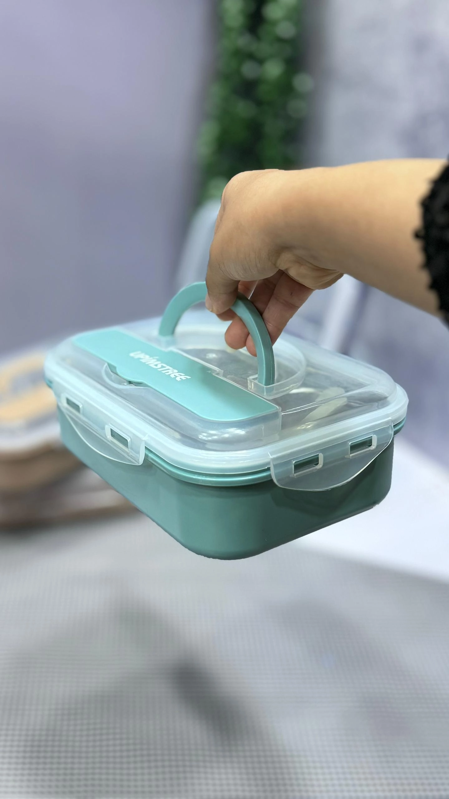 لانچ باکس داخل استیل دسته دار