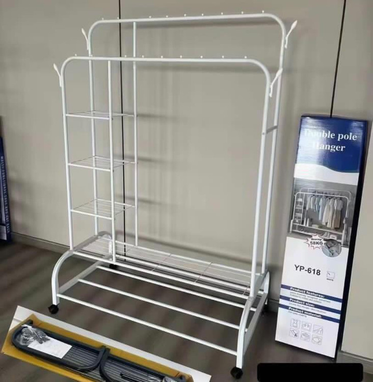 رگال دوبل چرخدار قابل حمل روکش دار تحمل وزن 58 کیلو گرم