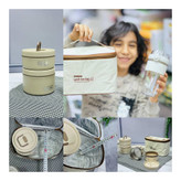 لانچ باکس 4تکه ساک دار داخل استیل