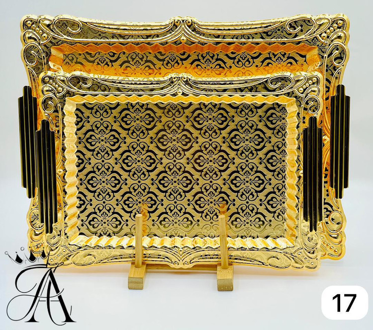 سینی تمام استیل 2 تکه رنگ ثابت سنگین وزن