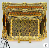 سینی تمام استیل 3 تکه رنگ ثابت سنگین وزن