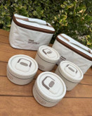 لانچ باکس 4تکه ساک دار داخل استیل