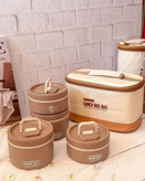 لانچ باکس 4تکه ساک دار داخل استیل