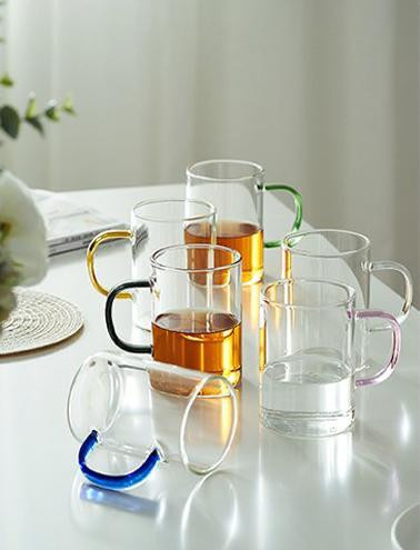 لیوان پیرکس دسته رنگی 6 عددی