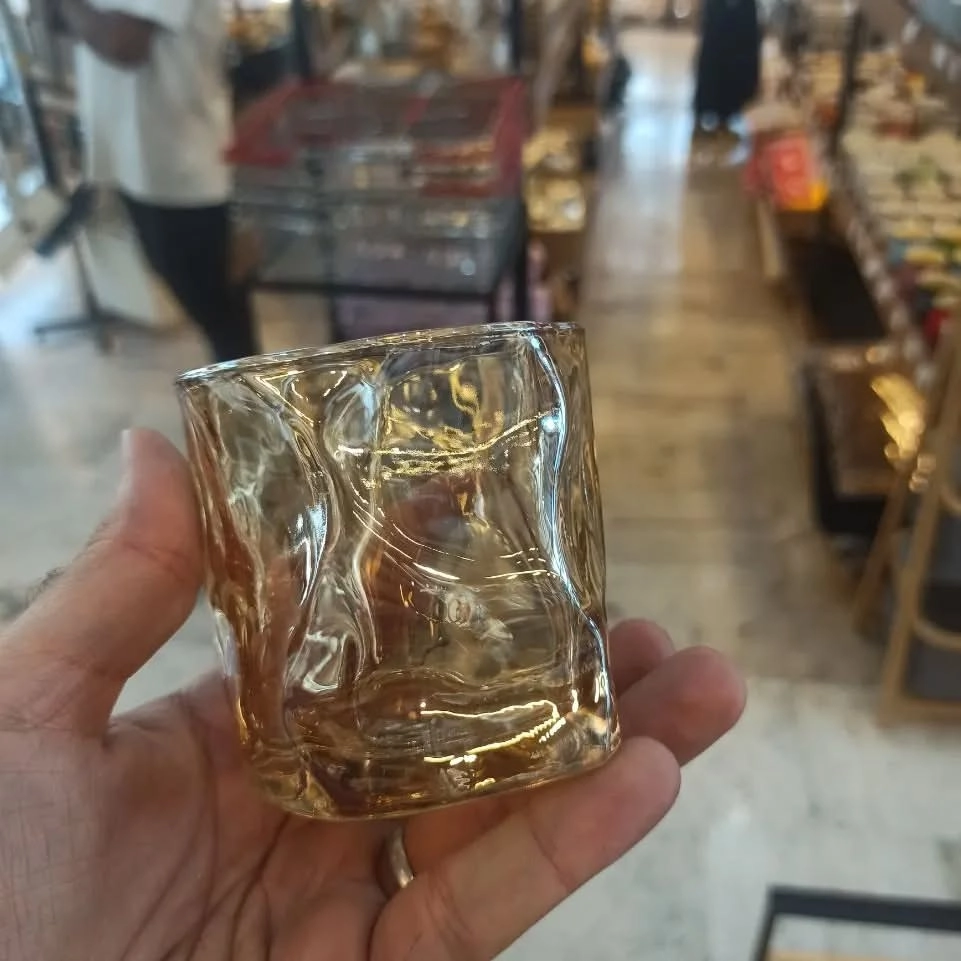 لیوان دفرمه وارداتی ست 6 عددی طرح مچاله