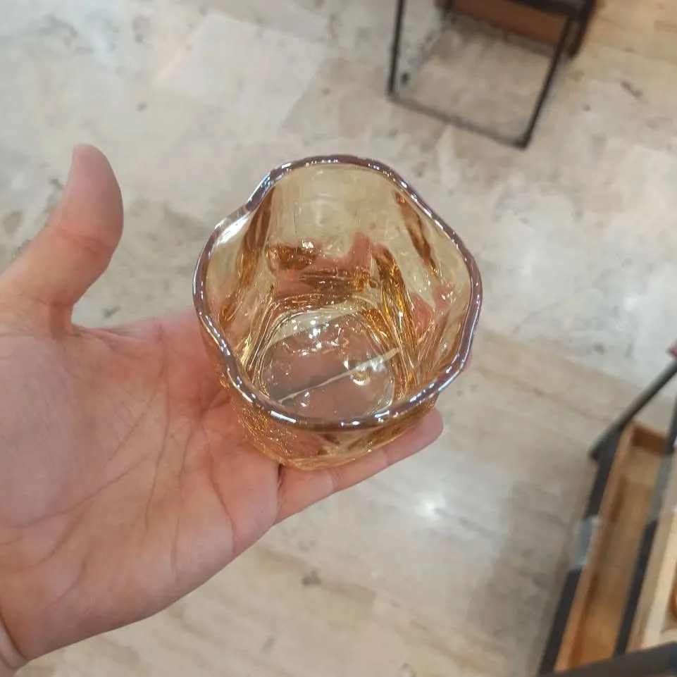 لیوان دفرمه وارداتی ست 6 عددی طرح مچاله