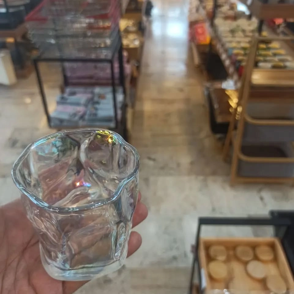 لیوان دفرمه وارداتی ست 6 عددی طرح مچاله
