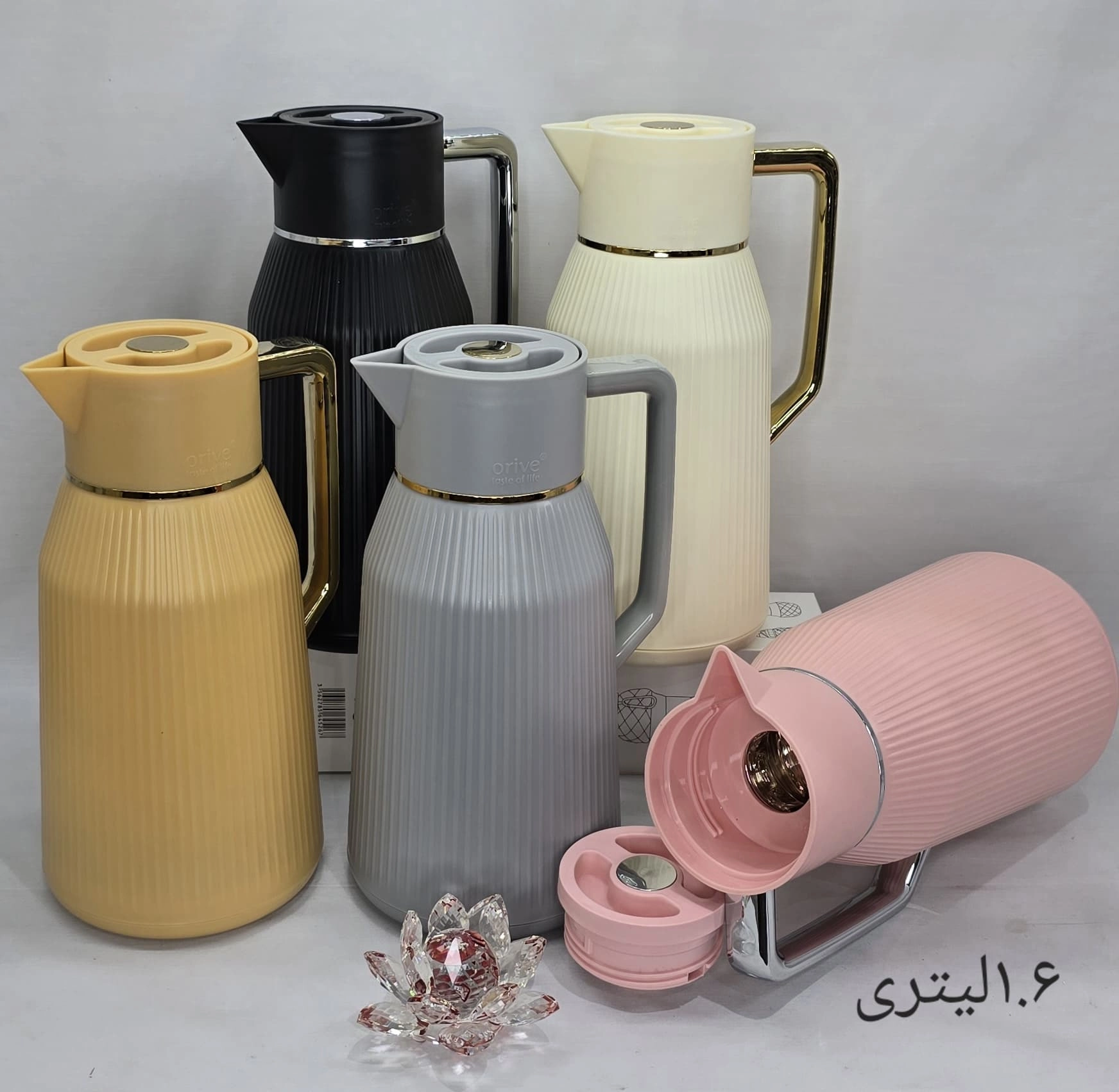 فلاکس خط دار شیشه صورتی