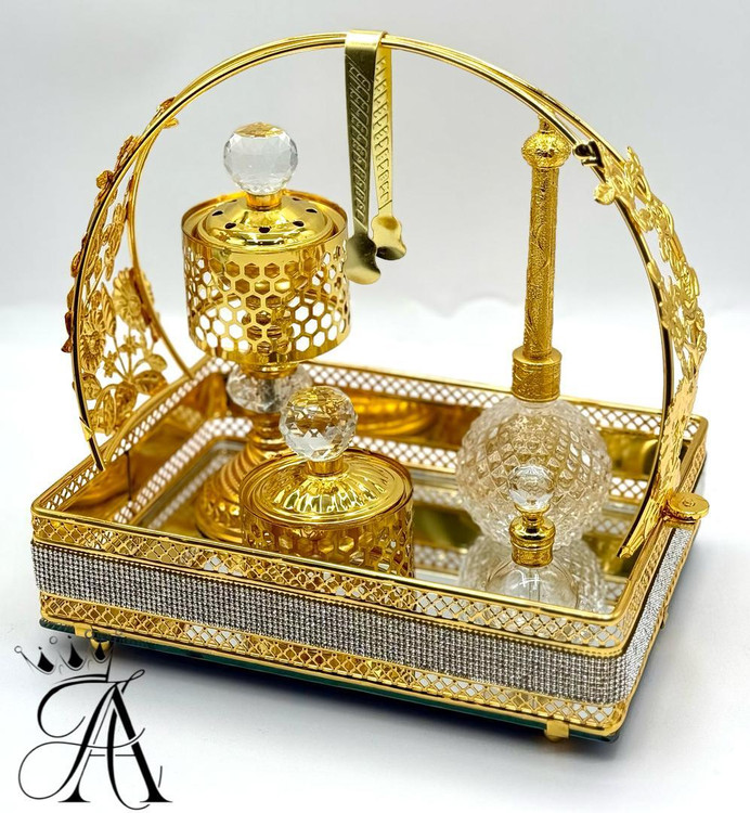 سرویس اسفند دود کن و گشته سوز طلایی رنگ ثابت