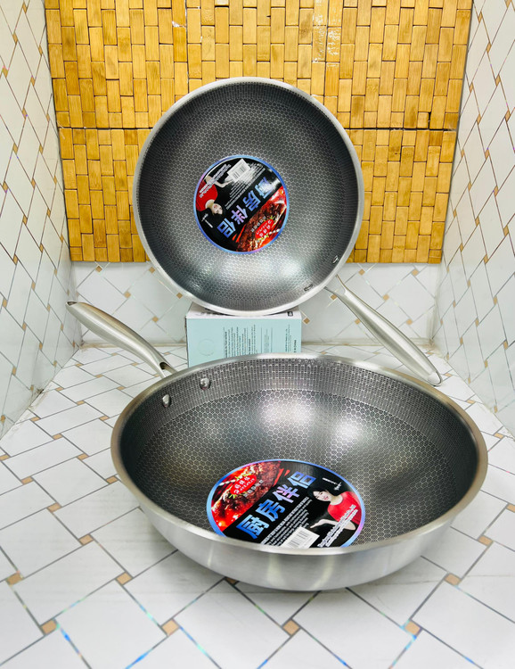 ماهیتابه دسته دار استیل گود ووک داخل زنبوری ضد خش