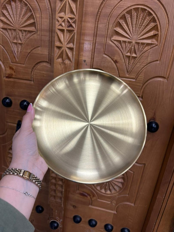 بشقاب استیل طلایی 14سانتی