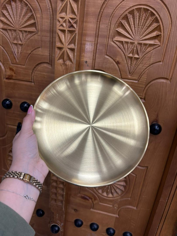 بشقاب استیل طلایی 14سانتی