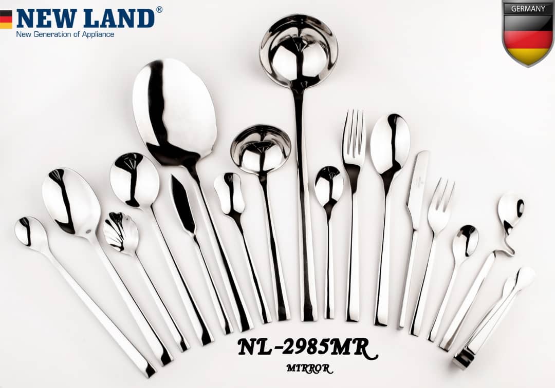 سرویس قاشق و چنگال 135 پارچ 24 نفره صندوق چوبی نیولند مدل 2985MR