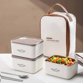 لانچ باکس 3تیکه مستطیل کیف دار