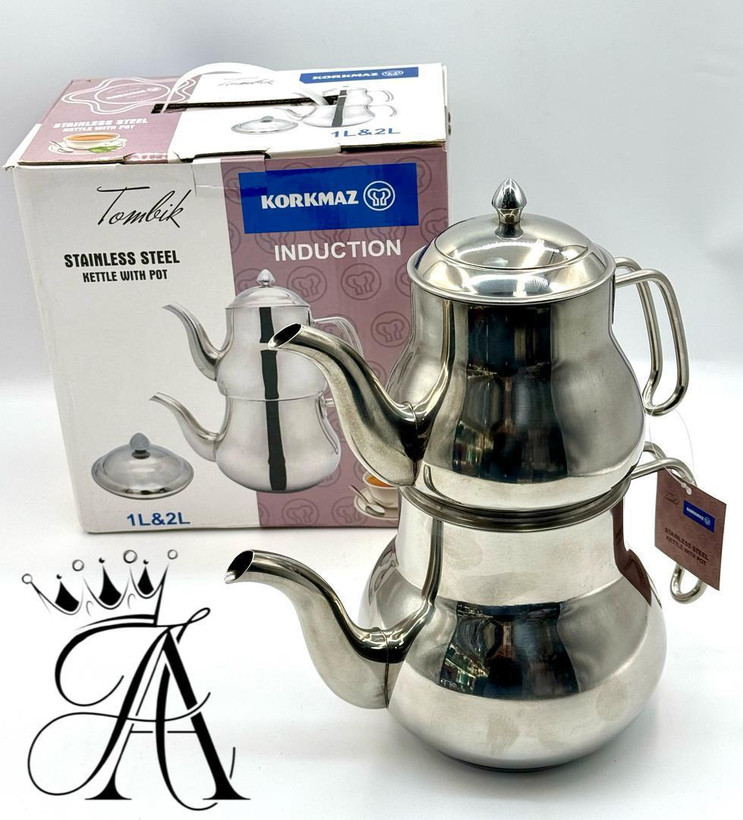 کتری و قوری جدید تمام استیل بزند کرکماز