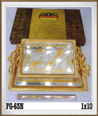 سینی ۲ تیکه پذیرایی طلایی و سیلور