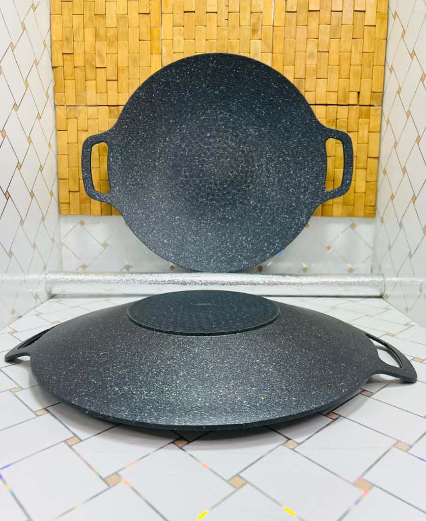 تابه گریل گرانیتی ضخیم  دایره شکل 2 دسته پر کاربرد