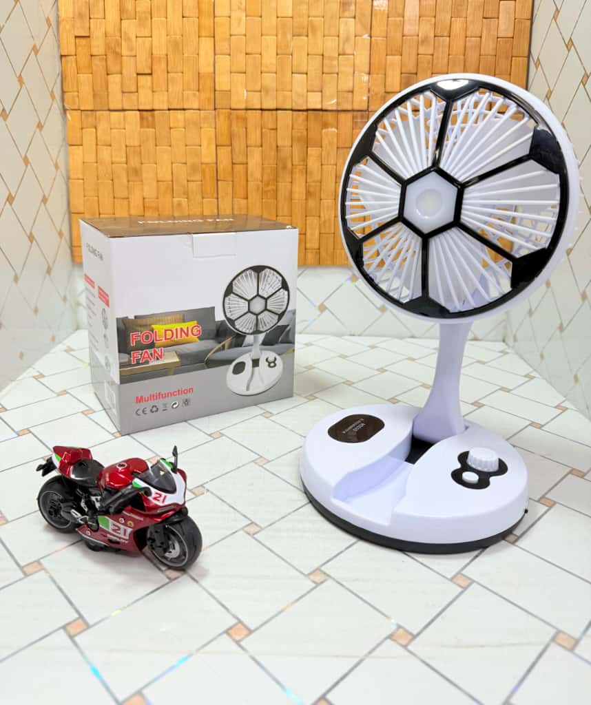 پنکه شارژی تاشو LED دار با قابلیت استفاده USB درماشین