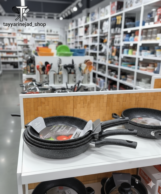 ماهیتابه چدنی 7 لایه ضخیم نانو گرانیت ضد خش و نچسب