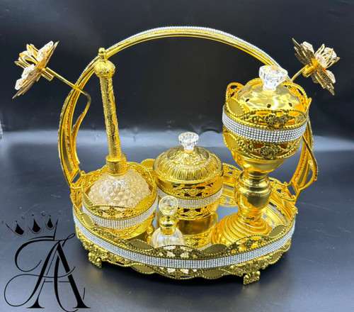 سرویس اسفند دود کن و گشته سوز 6تکه مدل گرد رنگ ثابت