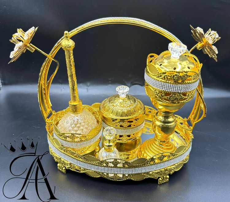 سرویس اسفند دود کن و گشته سوز 6تکه مدل گرد رنگ ثابت