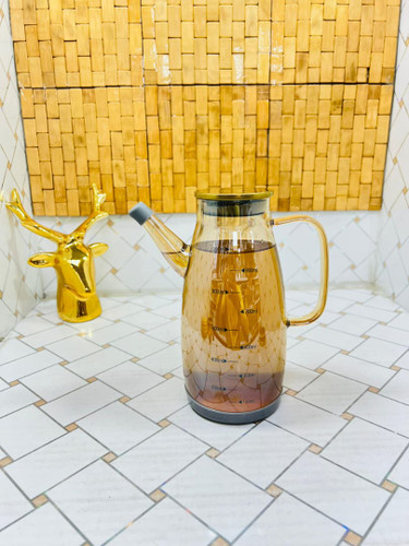 روغن ریز پیرکس ضخیم درب طلایی طرح شامپانی حجم 1000 میل