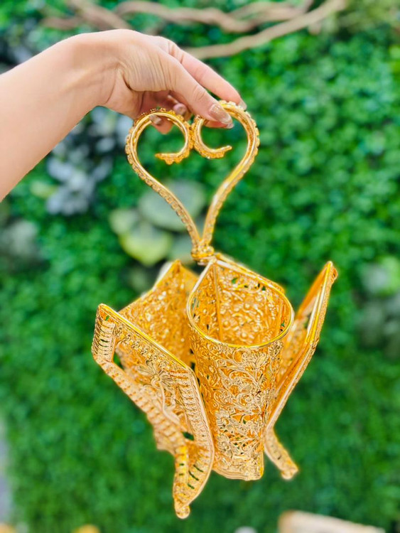 جاقاشقی سه خونه تمام طلایی رنگ ثابت