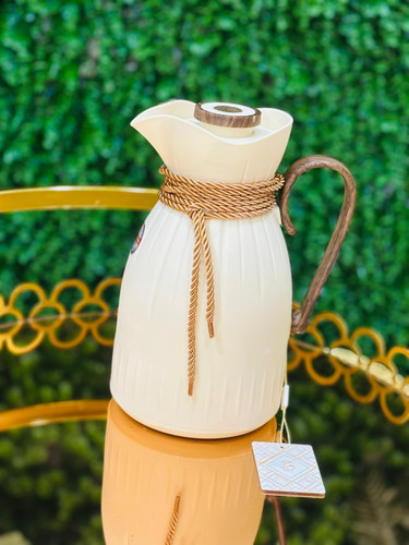 فلاسک یک لیتری شیشه صورتی طرح جدید