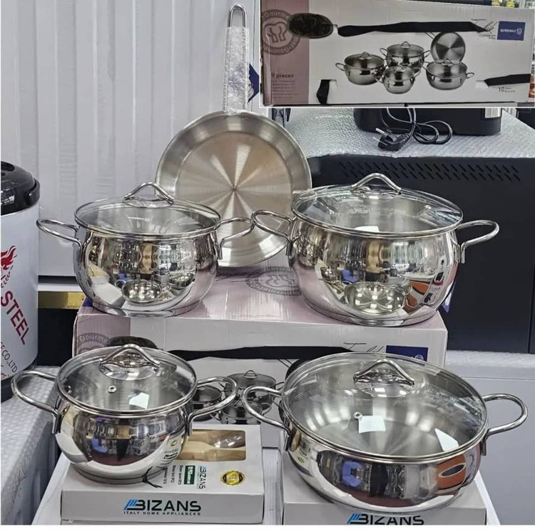 سرویس قابلمه 9 پارچه استیل وضدزنگ کرکماز