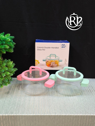 قابلمه پیرکس دور سیلیکون طرح شیاری حجم 1800 میل شعله مستقیم