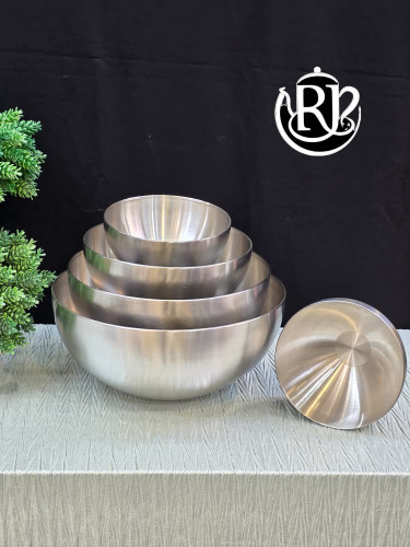 کاسه استیل سیلور دایره رنگ ثابت ضخیم