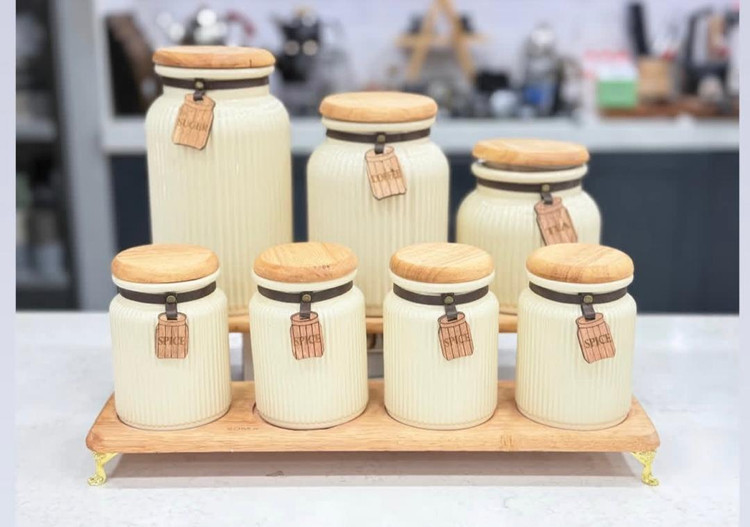 جاادویه 7 تکه جنس سرامیکی درب واشردار