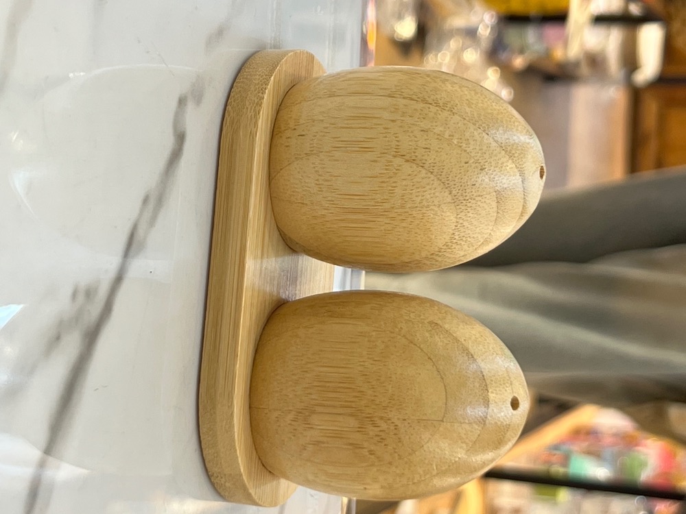 نمک پاش بامبو وارداتی با استند چوبی