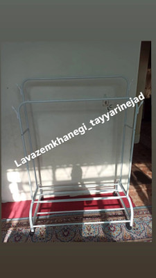 رگال لباس دوبل چرخدار 2 طبقه تحمل وزن 48 کیلو