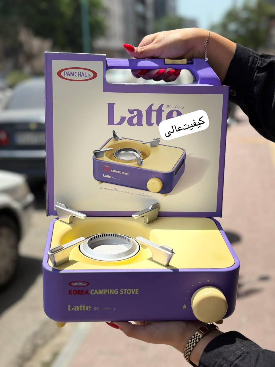 گاز مسافرتی شیک رنگ بنفش شعله قوی